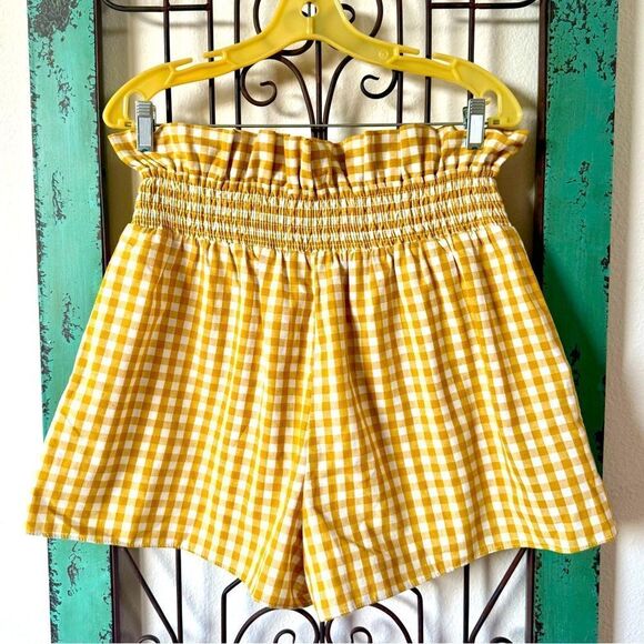 English Laundry paper bag waist, gingham check cotton shorts for summer. Small - Picture 5 of 5